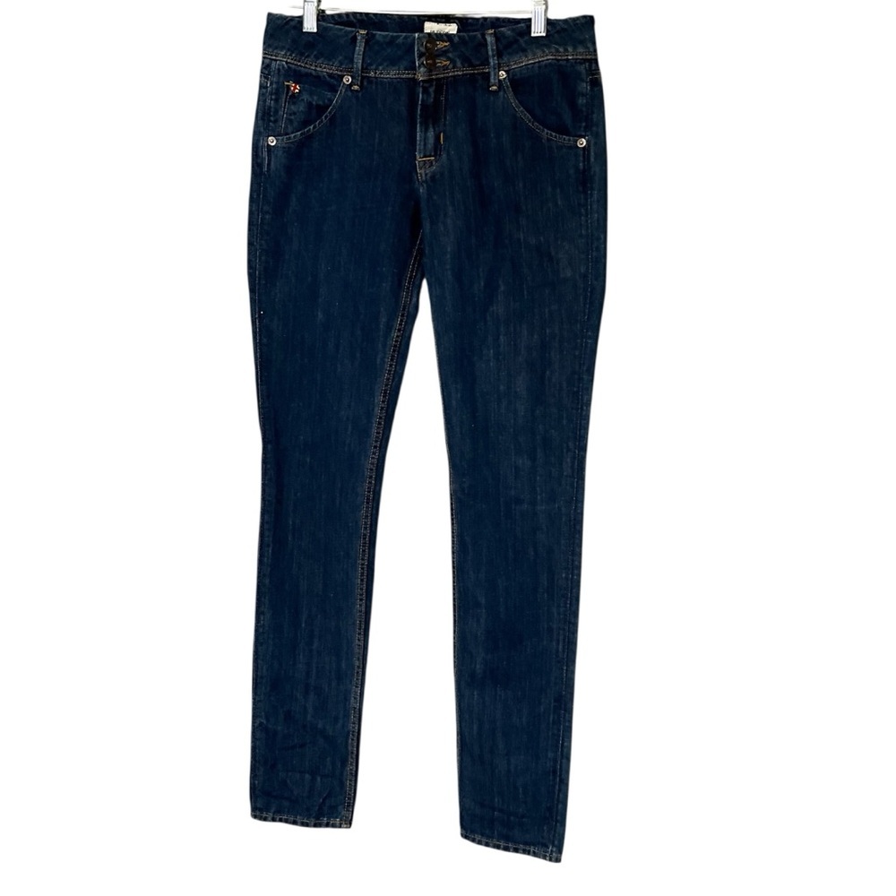 Hudson Jeans size 28‎ Dark Wash collin skinny Cotton Linen Flap pockets